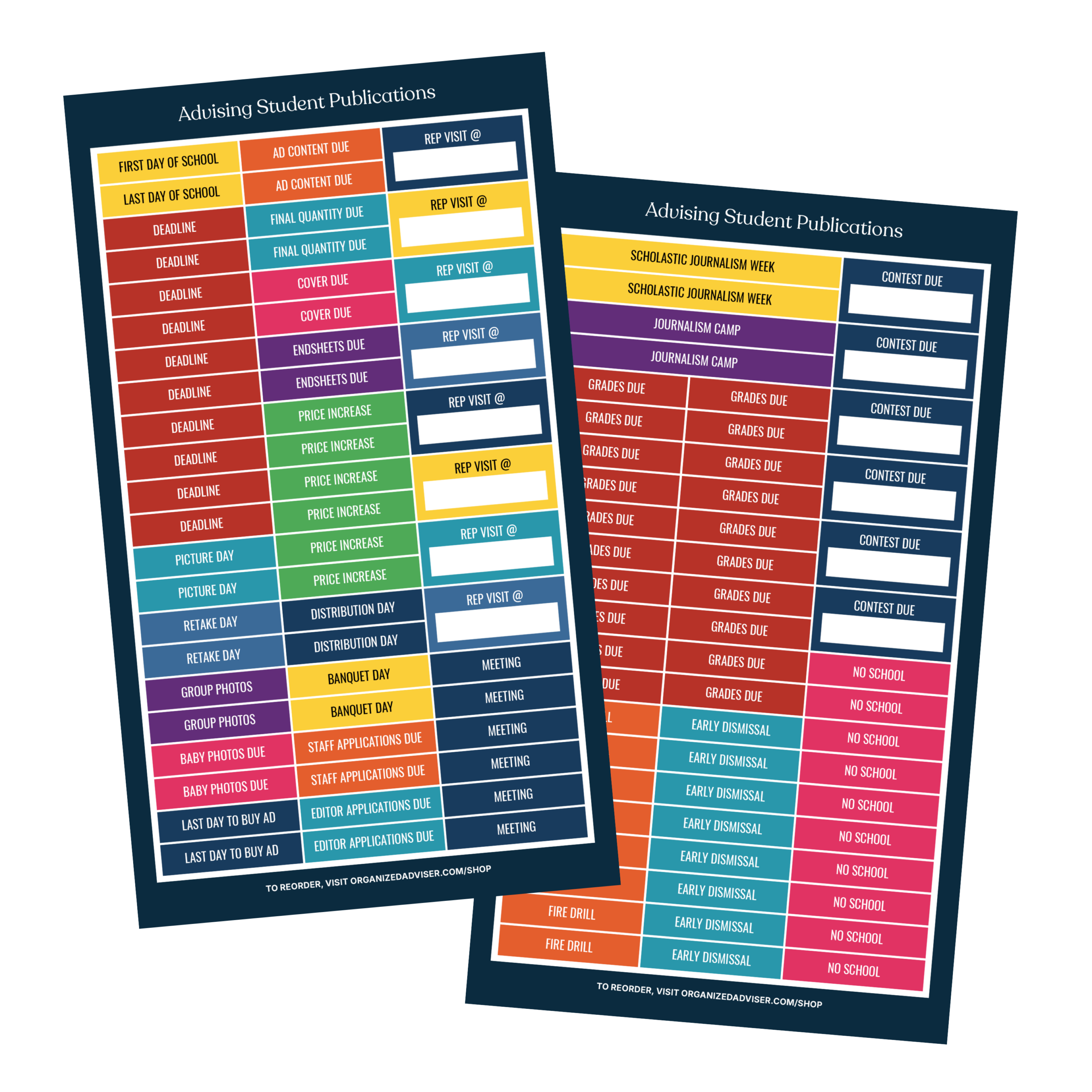 Advising Student Publications (2 sheets) | Planner Sticker Set