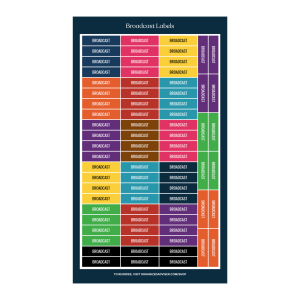 Class Labels - Broadcast | Planner Sticker Set