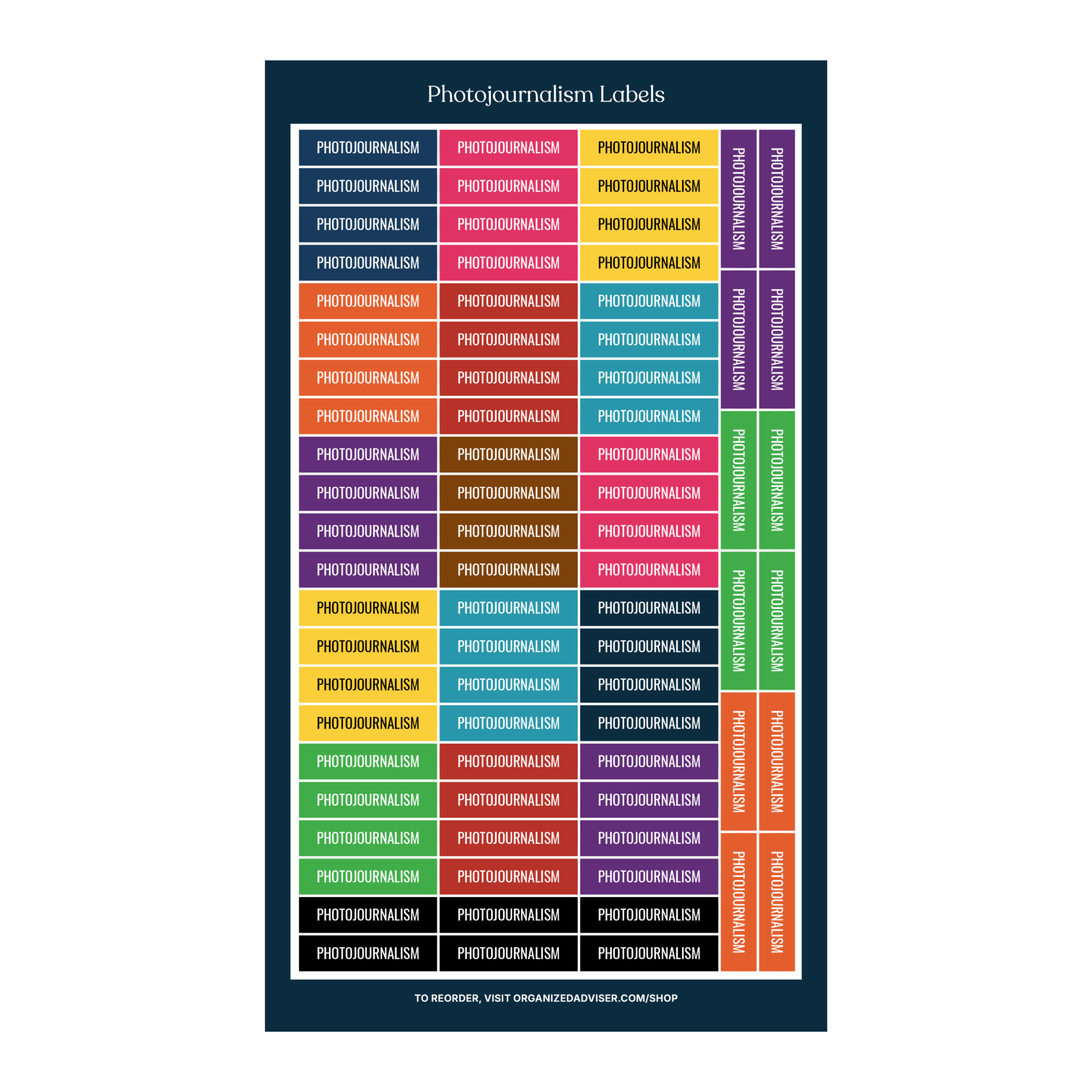 Class Labels - Photojournalism | Planner Sticker Set